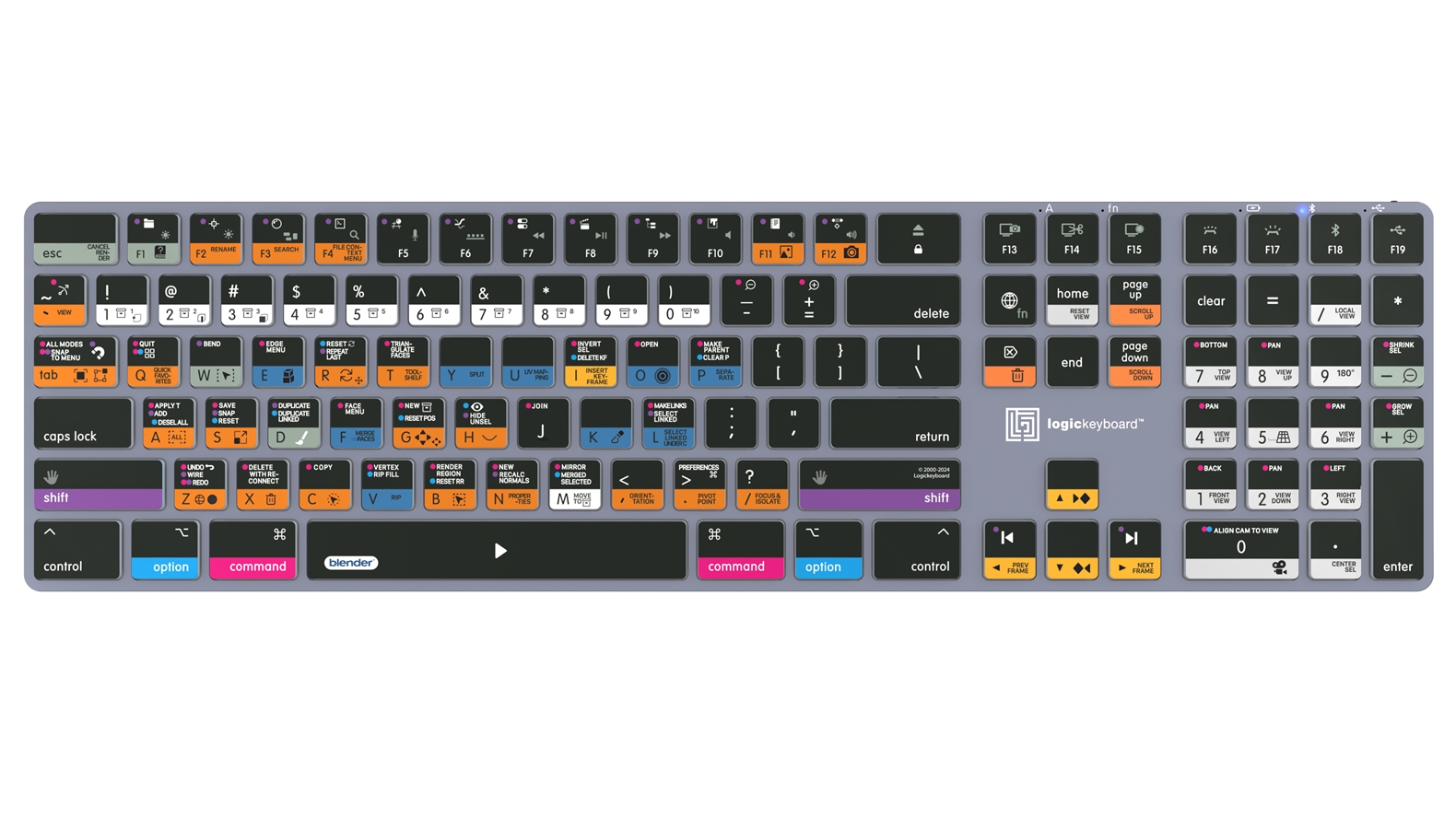 Shortcut keyboard Backlit - Blender 3D - Windows